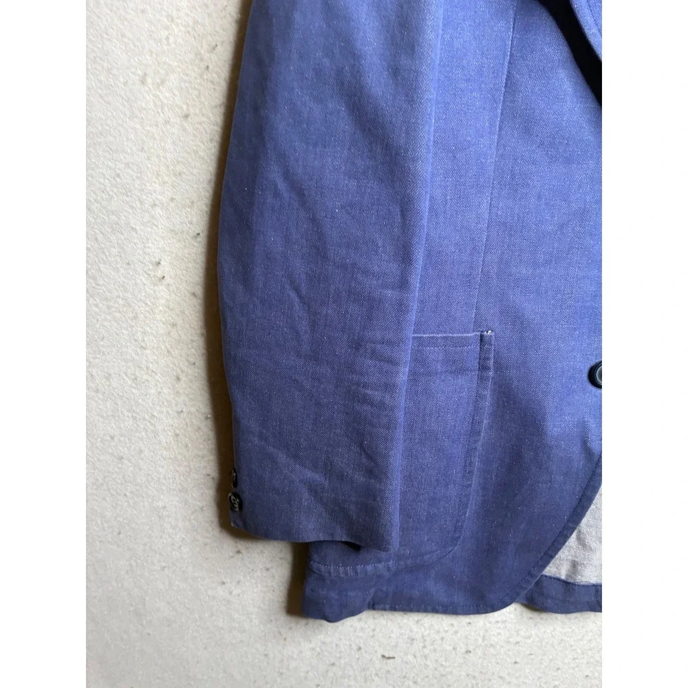 Pierre Cardin Relax Vintage Blue Twill Blazer Sport Coat 40 M Made in Brazil